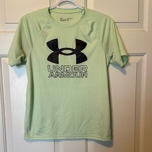Under Armour Kids' Mint Green Short Sleeve Tee large loose